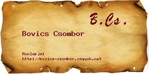 Bovics Csombor névjegykártya